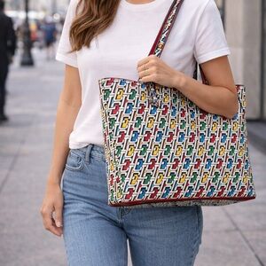 Christian Louboutin Colorful Patterned Tote Bag